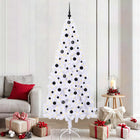 Artificial Christmas Tree with 300 White LEDs 210 cm PVC and steel