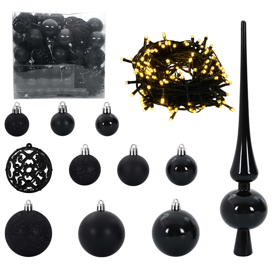 Kunstkerstboom met 300 LED Wit 210 cm PVC en staal