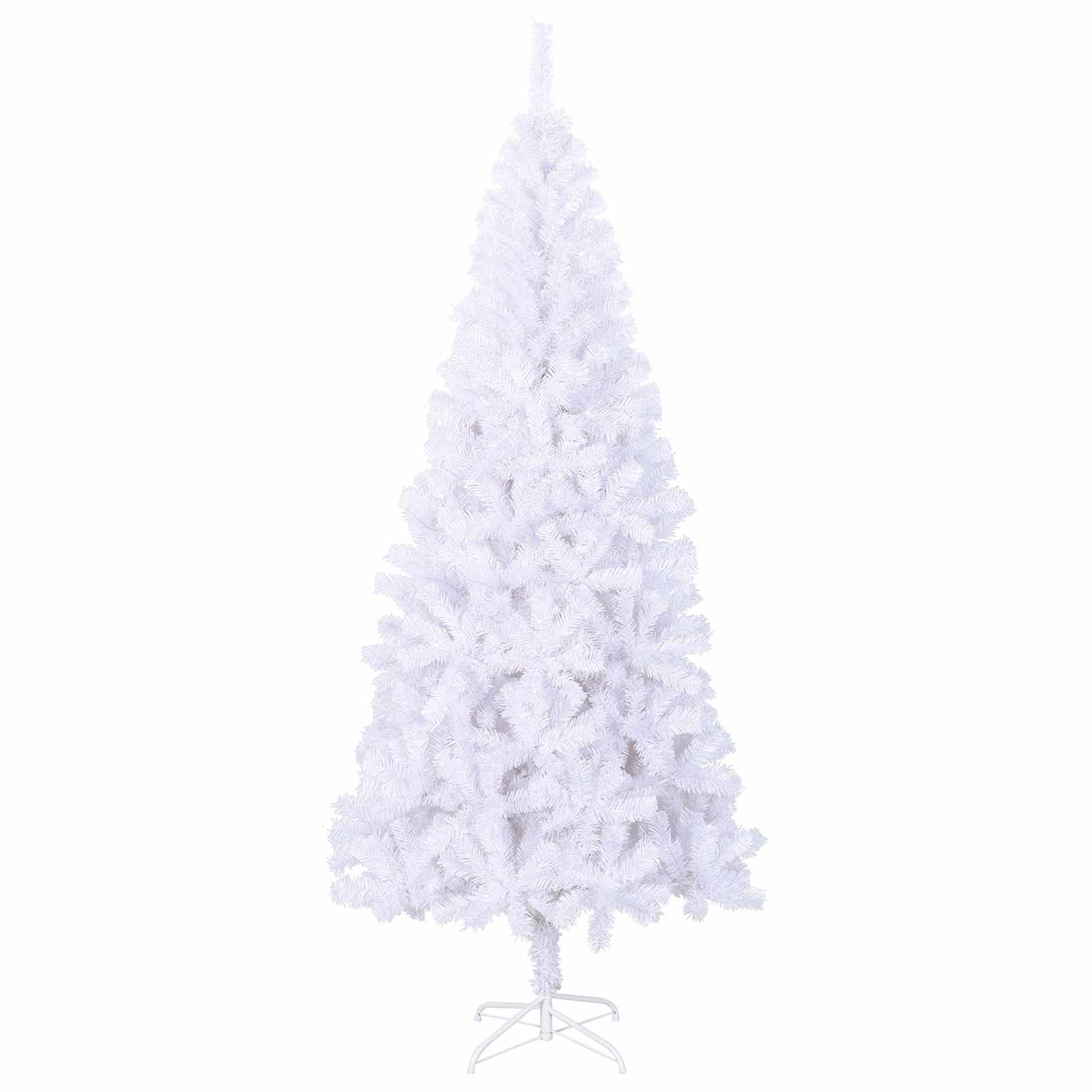 Kunstkerstboom met 300 LED Wit 210 cm PVC en staal