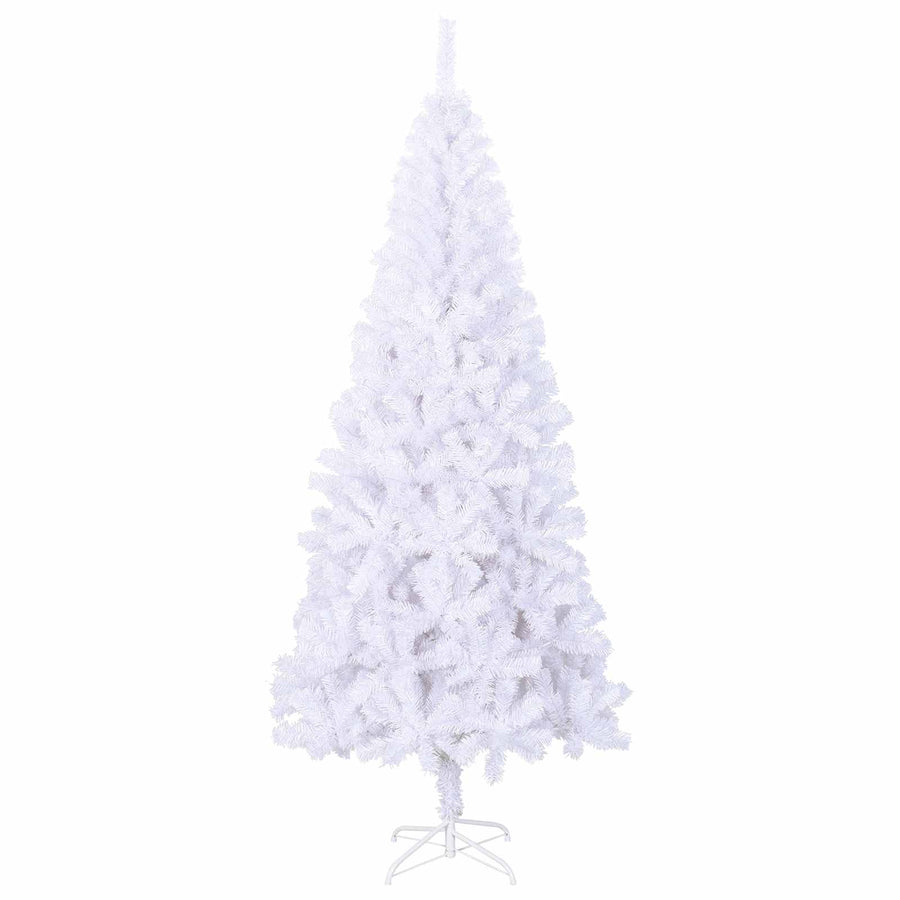 Kunstkerstboom met 300 LED Wit 210 cm PVC en staal