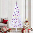Artificial Christmas Tree with 300 White LEDs 210 cm PVC and steel