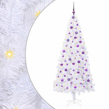 Kunstkerstboom met 300 LED Wit 210 cm PVC en staal