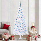 Artificial Christmas Tree with 300 White LEDs 210 cm PVC and steel