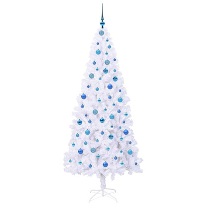 Kunstkerstboom met 300 LED Wit 210 cm PVC en staal