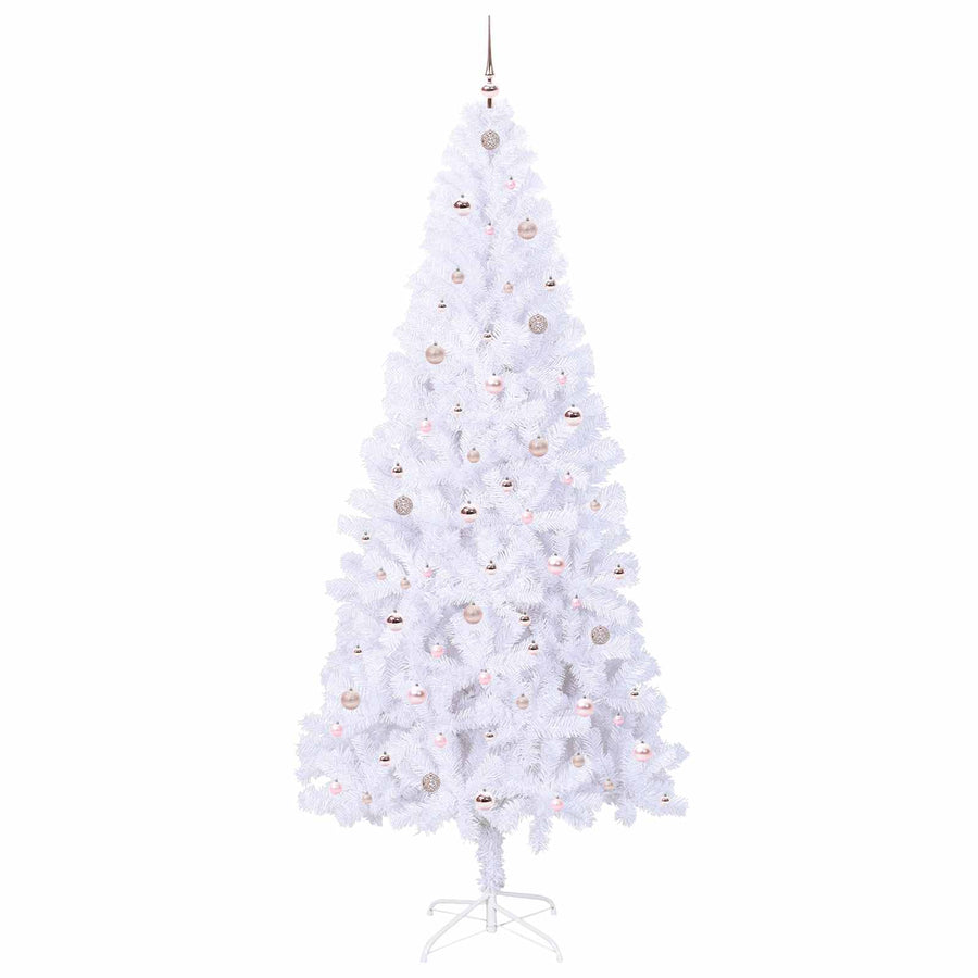 Kunstkerstboom met 300 LED Wit 240 cm PVC en staal