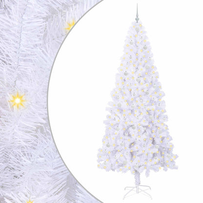 Kunstkerstboom met 300 LED Wit 240 cm PVC en staal