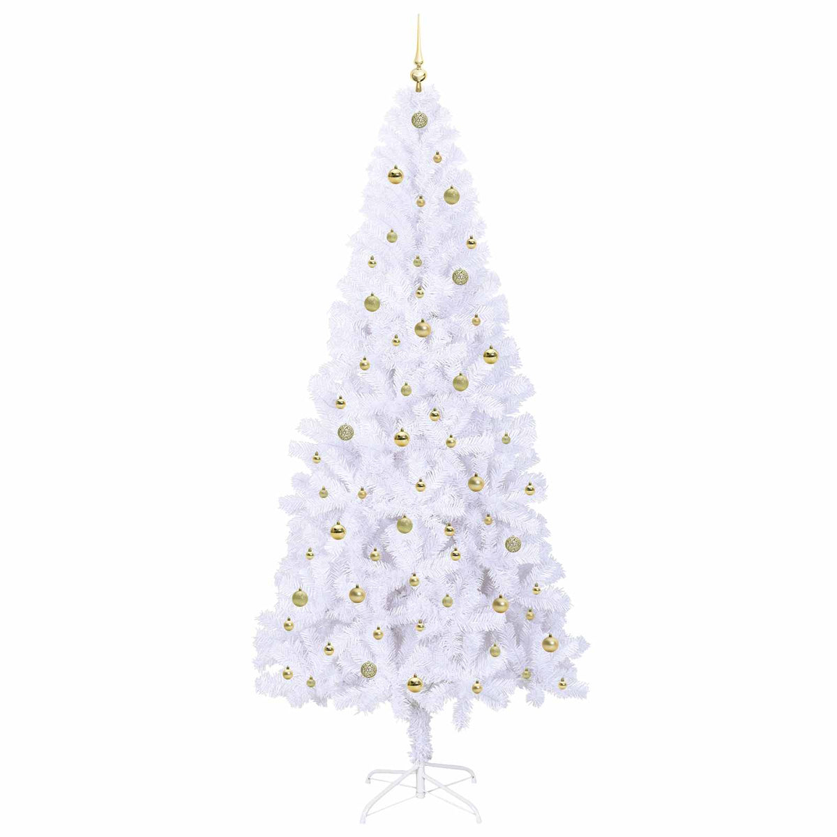 Kunstkerstboom met 300 LED Wit 240 cm PVC en staal