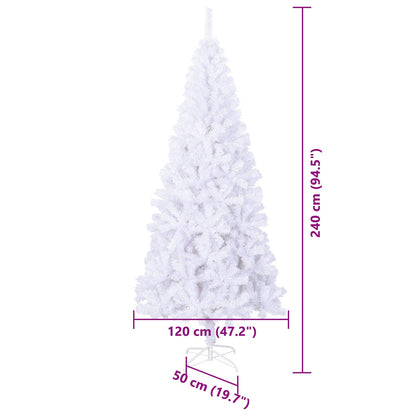 Kunstkerstboom met 300 LED Wit 240 cm PVC en staal