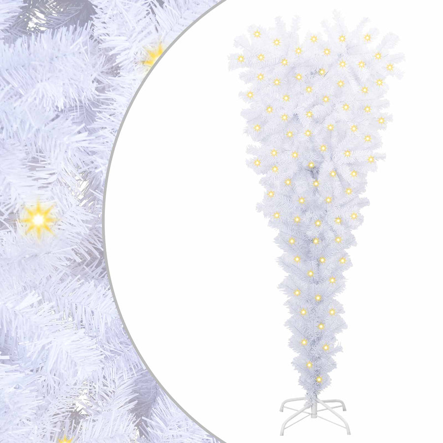 Kunstkerstboom met 150 LED Wit 120 cm PVC en staal
