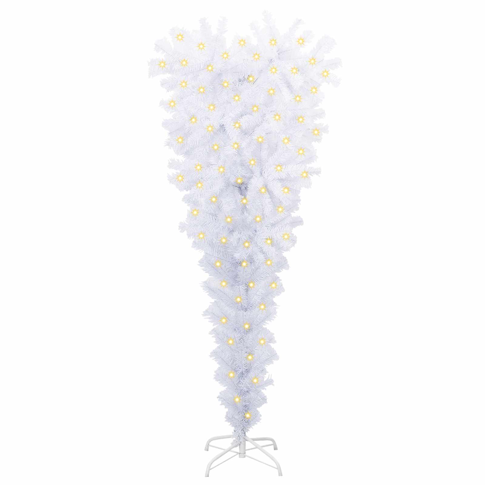 Kunstkerstboom met 150 LED Wit 120 cm PVC en staal