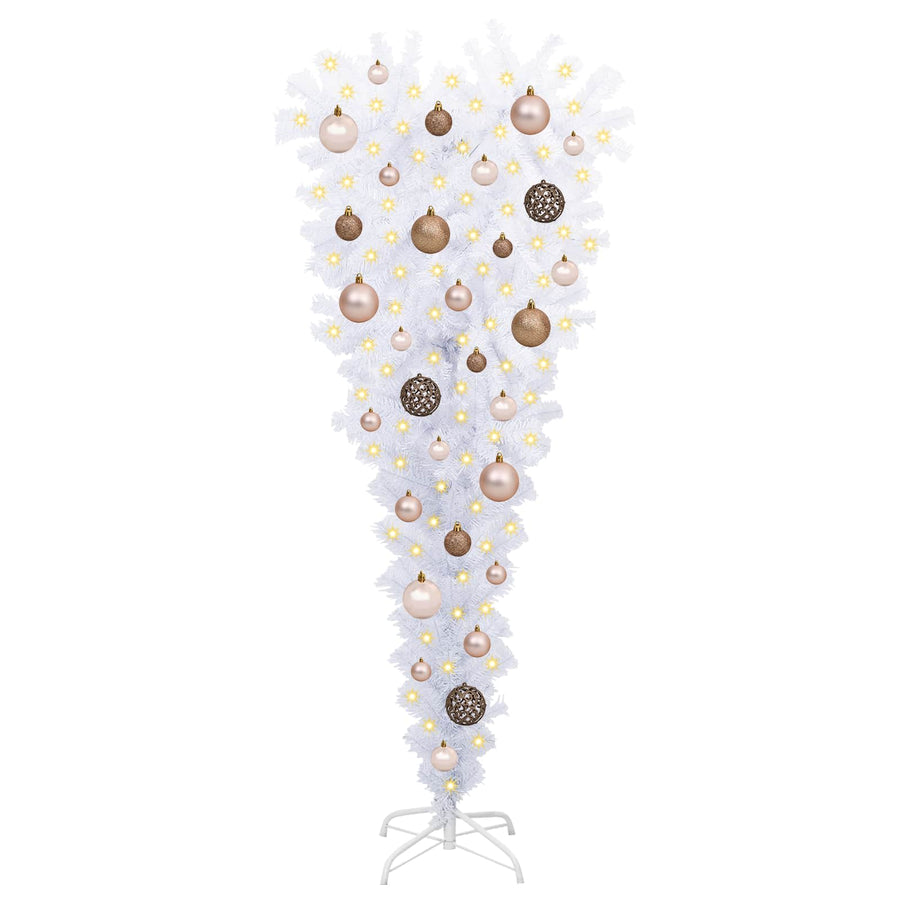 Kunstkerstboom met 150 LED Wit 120 cm PVC en Staal