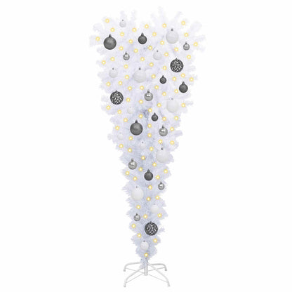 Kunstkerstboom met 150 LED Wit 120 cm PVC en Staal