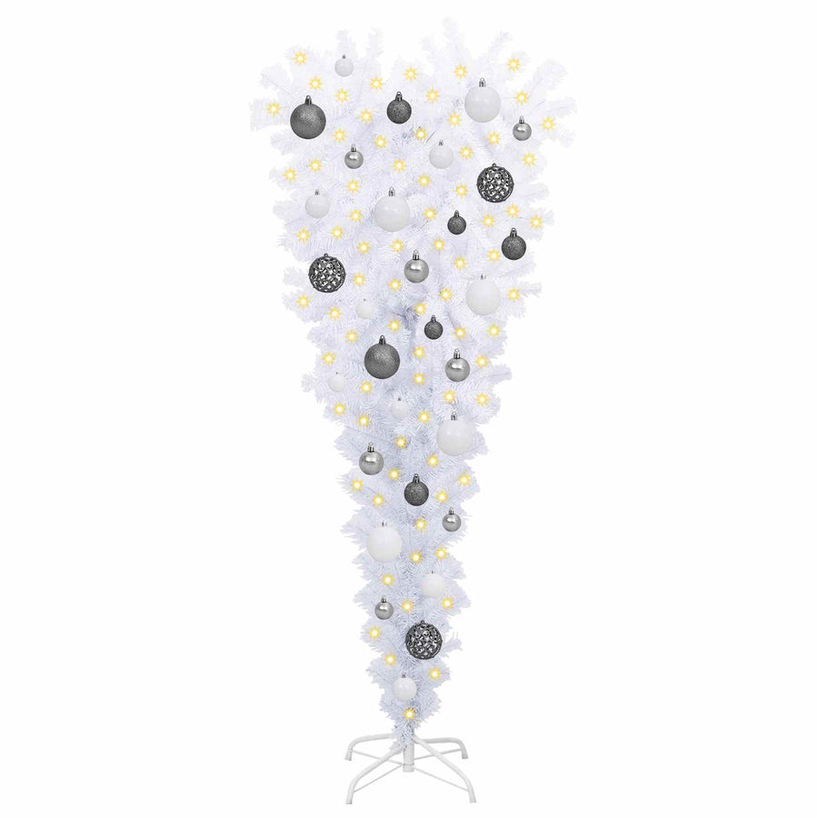 Kunstkerstboom met 150 LED Wit 120 cm PVC en Staal