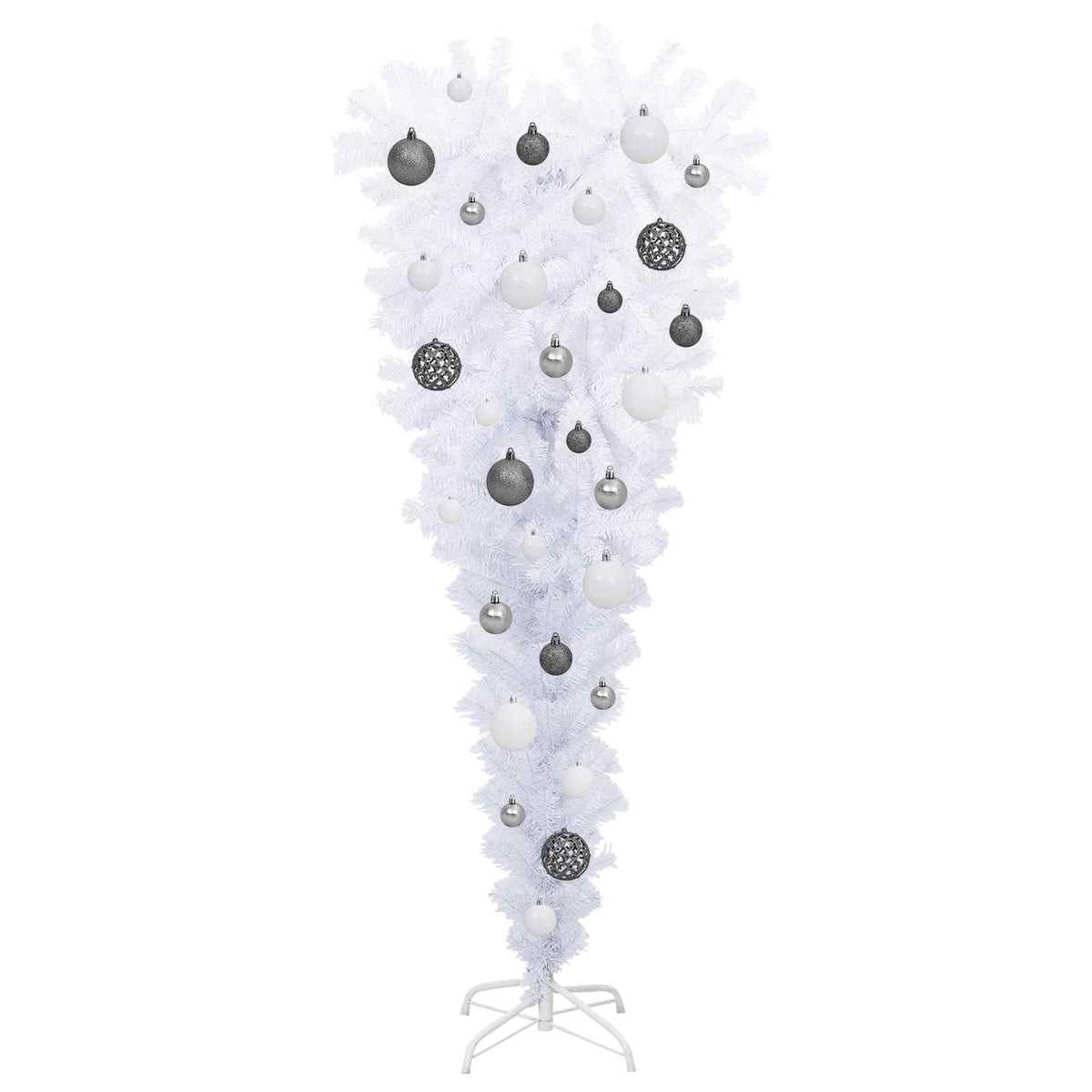 Kunstkerstboom met 150 LED Wit 120 cm PVC en Staal
