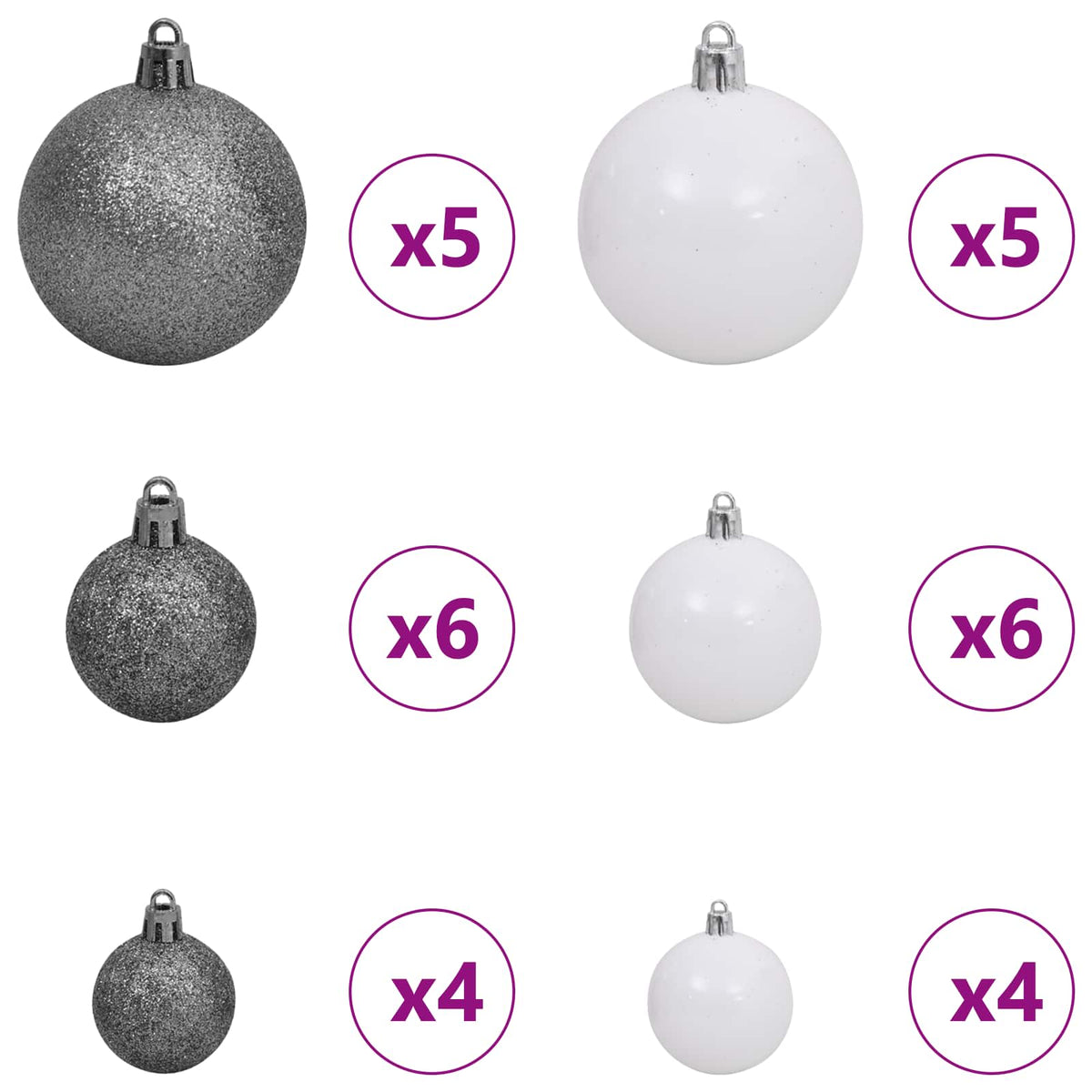 Kunstkerstboom met 150 LED Wit 120 cm PVC en Staal