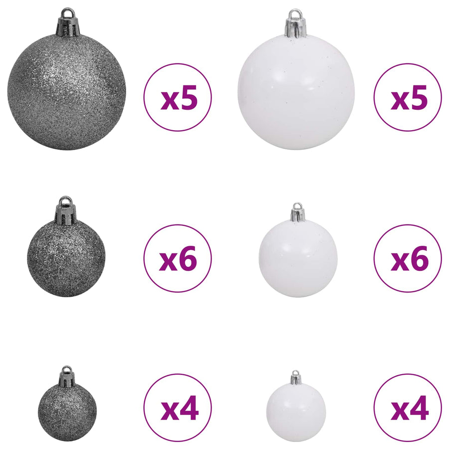 Kunstkerstboom met 150 LED Wit 120 cm PVC en Staal