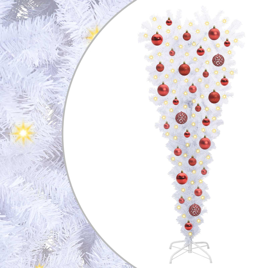 Kunstkerstboom met 150 LED Wit 120 cm PVC en Staal