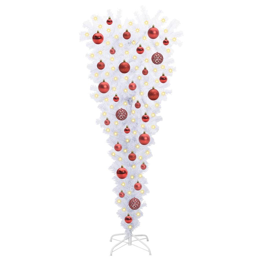 Kunstkerstboom met 150 LED Wit 120 cm PVC en Staal