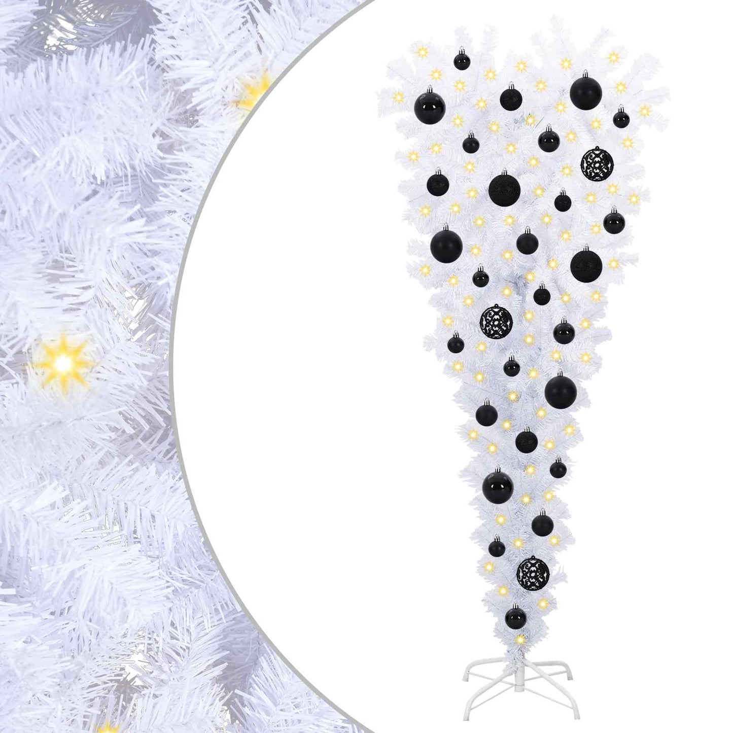 Kunstkerstboom met 150 LED Wit 120 cm PVC en Staal