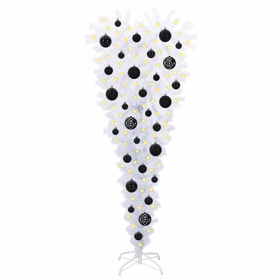 Kunstkerstboom met 150 LED Wit 120 cm PVC en Staal