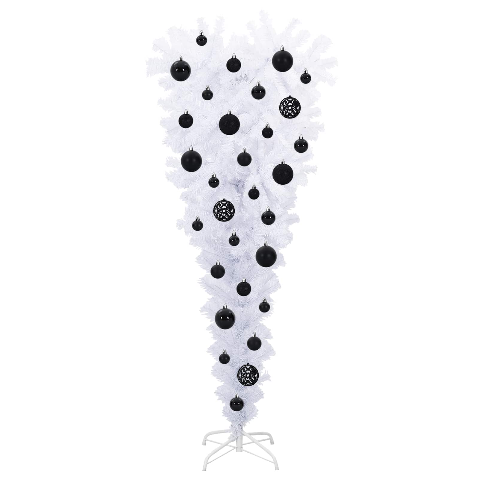 Kunstkerstboom met 150 LED Wit 120 cm PVC en Staal