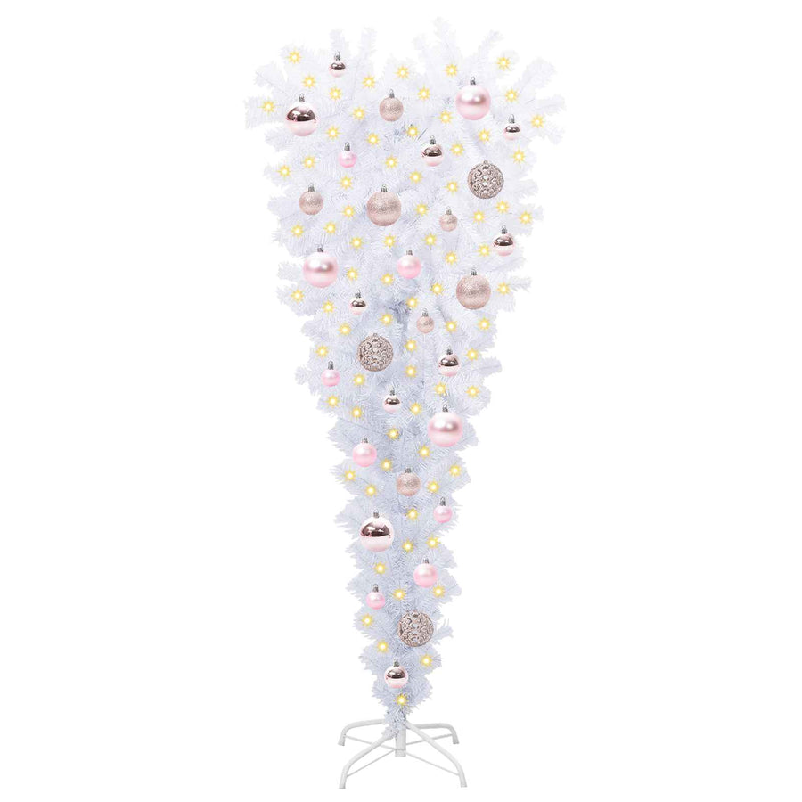 Kunstkerstboom met 150 LED Wit 120 cm PVC en Staal