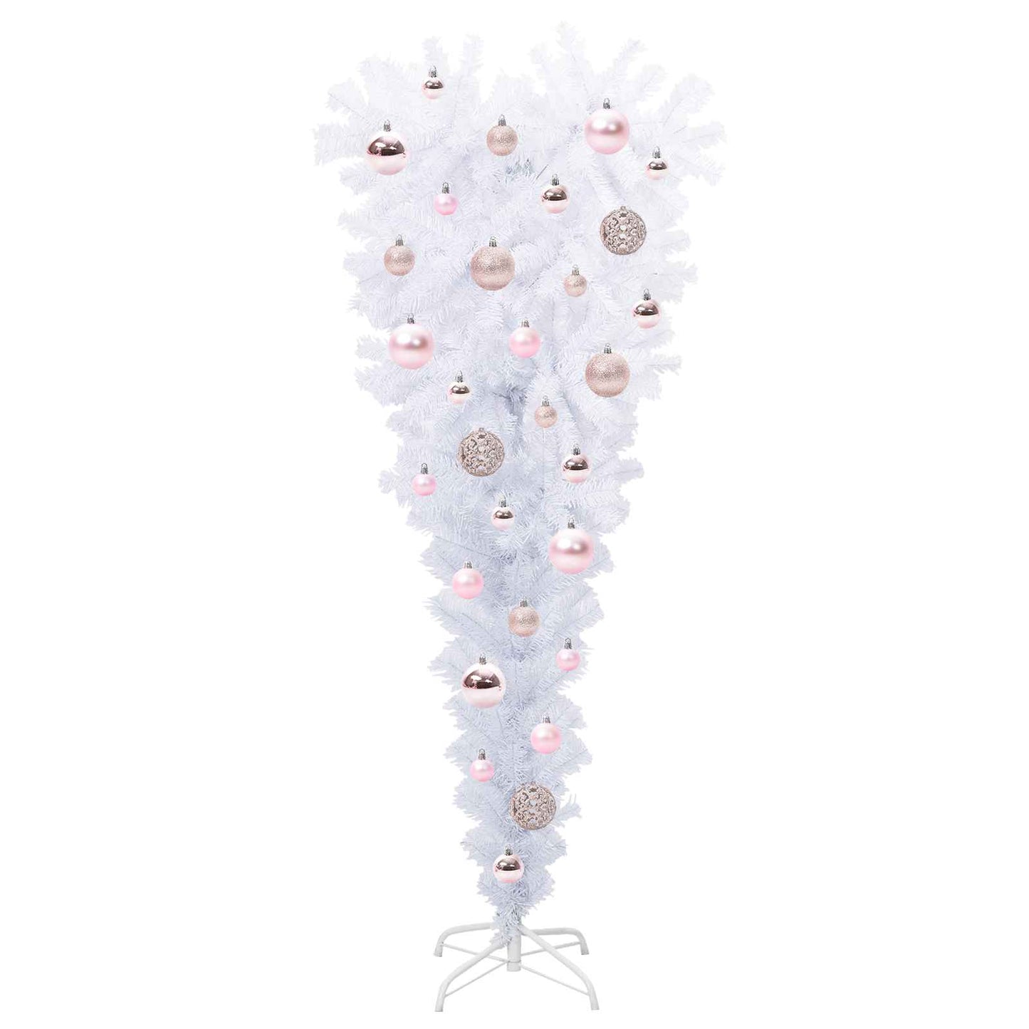 Kunstkerstboom met 150 LED Wit 120 cm PVC en Staal