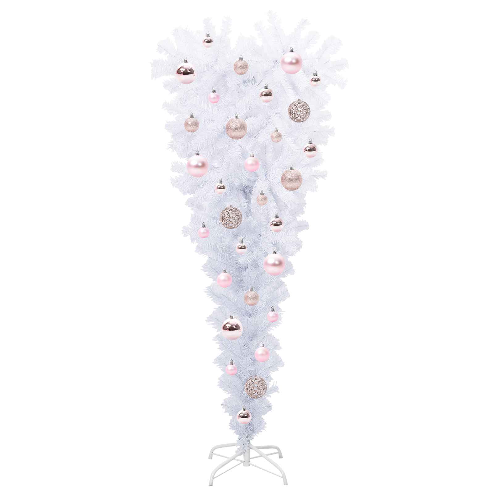 Kunstkerstboom met 150 LED Wit 120 cm PVC en Staal