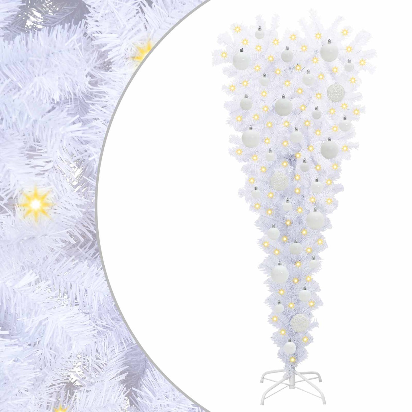 Kunstkerstboom met 150 LED Wit 120 cm PVC en Staal