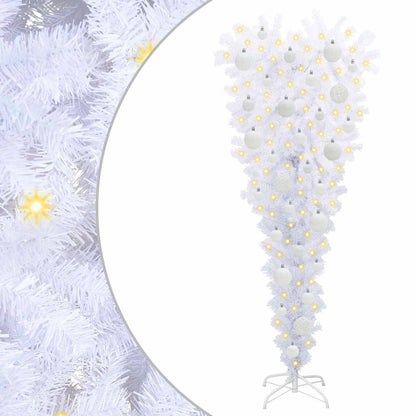 Kunstkerstboom met 150 LED Wit 120 cm PVC en Staal