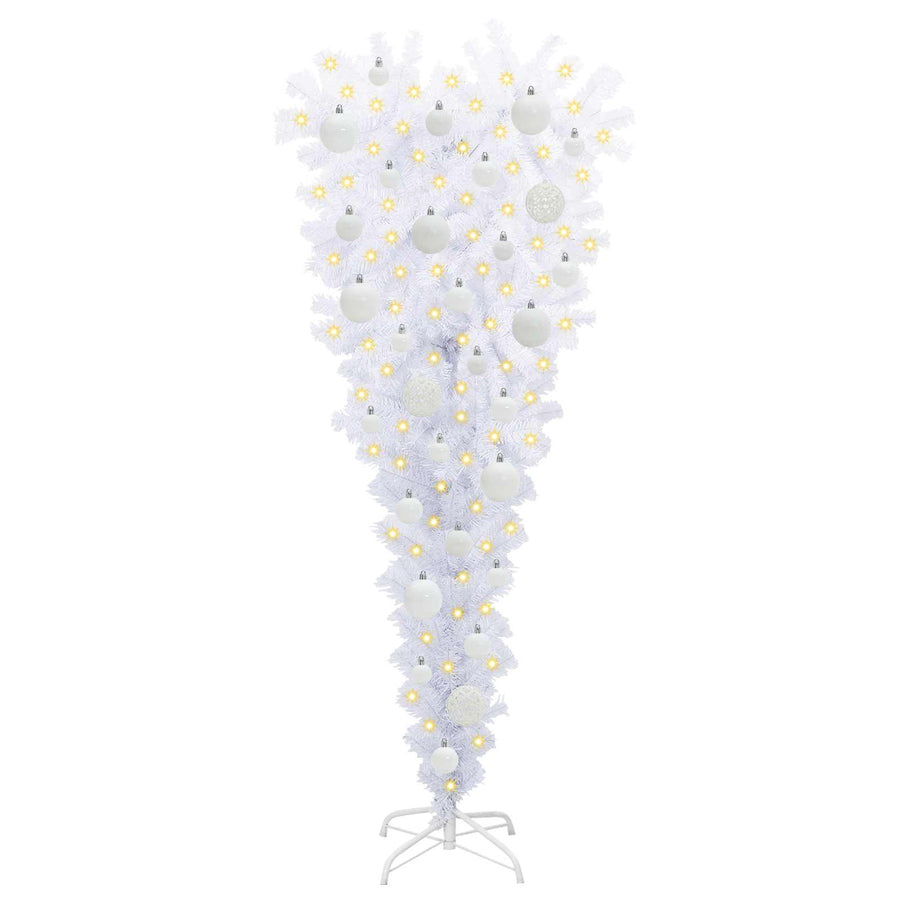 Kunstkerstboom met 150 LED Wit 120 cm PVC en Staal