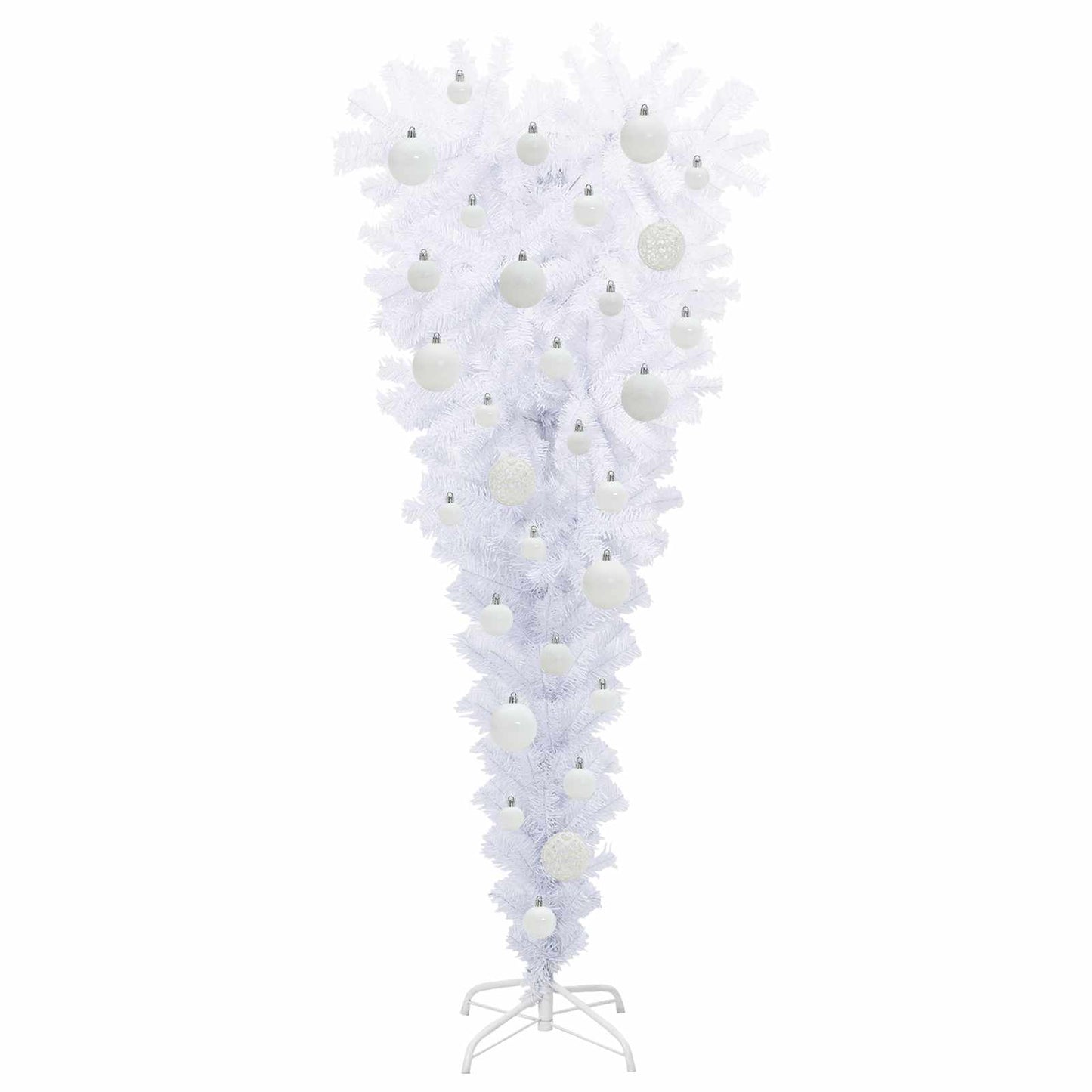 Kunstkerstboom met 150 LED Wit 120 cm PVC en Staal