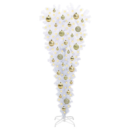 Kunstkerstboom met 150 LED Wit 120 cm PVC en Staal
