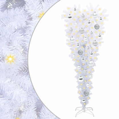 Kunstkerstboom met 150 LED Wit 120 cm PVC en Staal