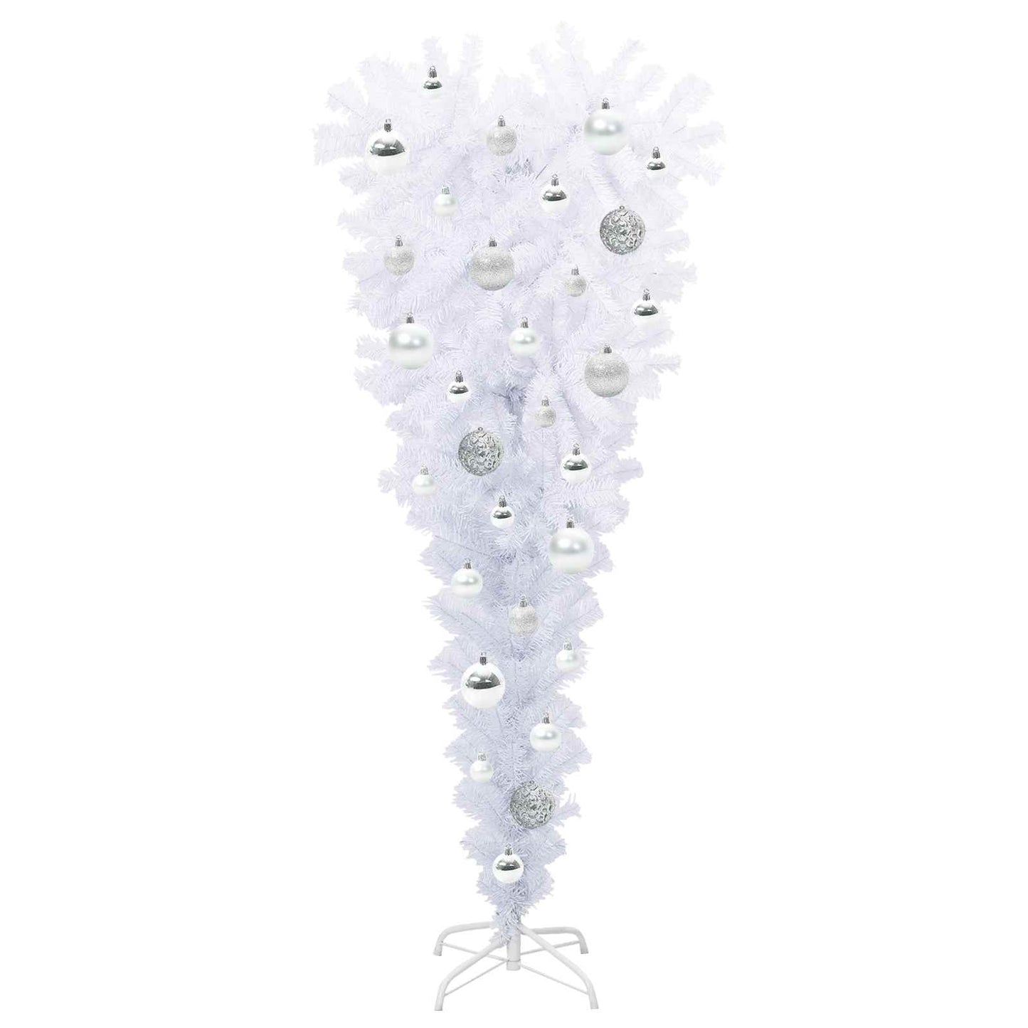 Kunstkerstboom met 150 LED Wit 120 cm PVC en Staal