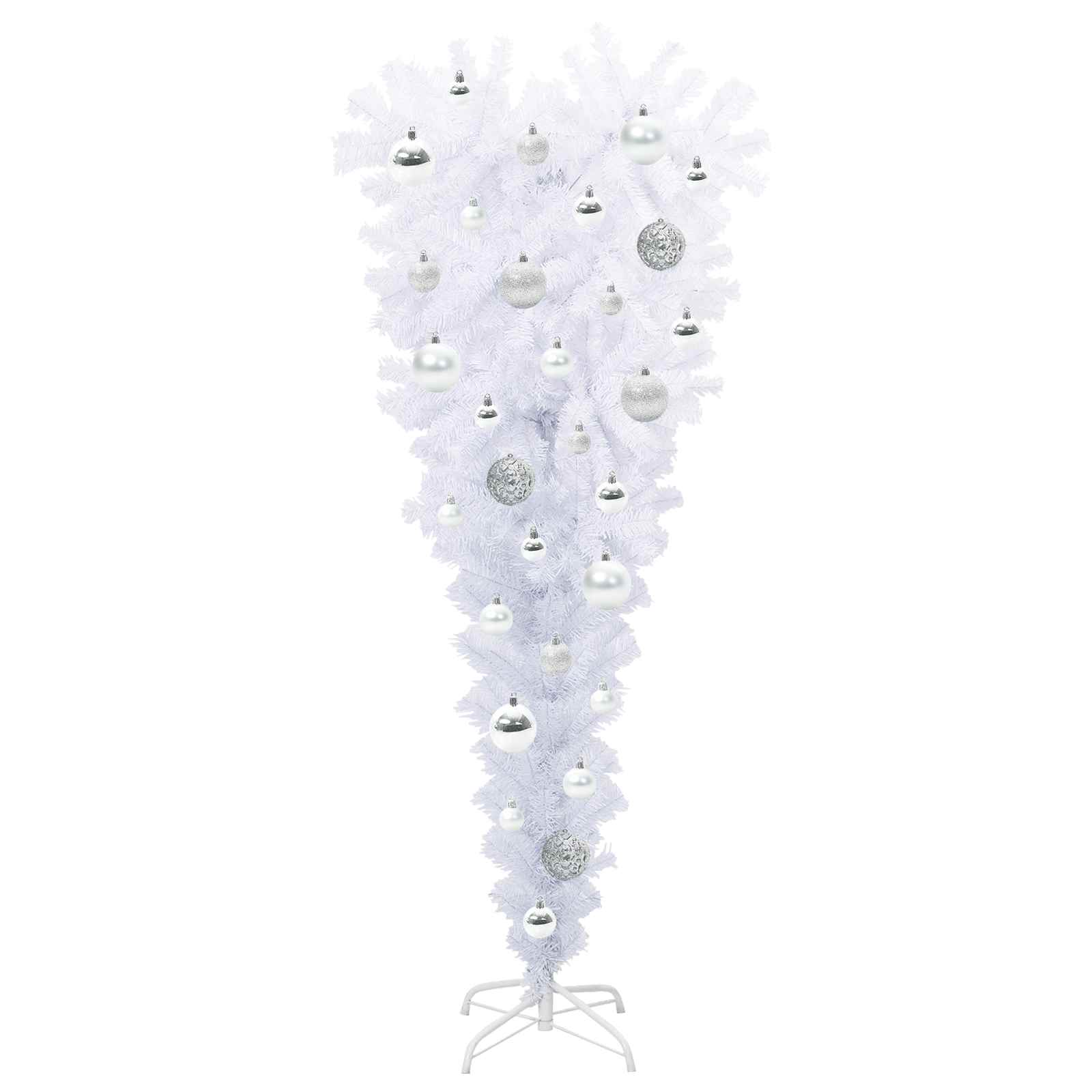 Kunstkerstboom met 150 LED Wit 120 cm PVC en Staal