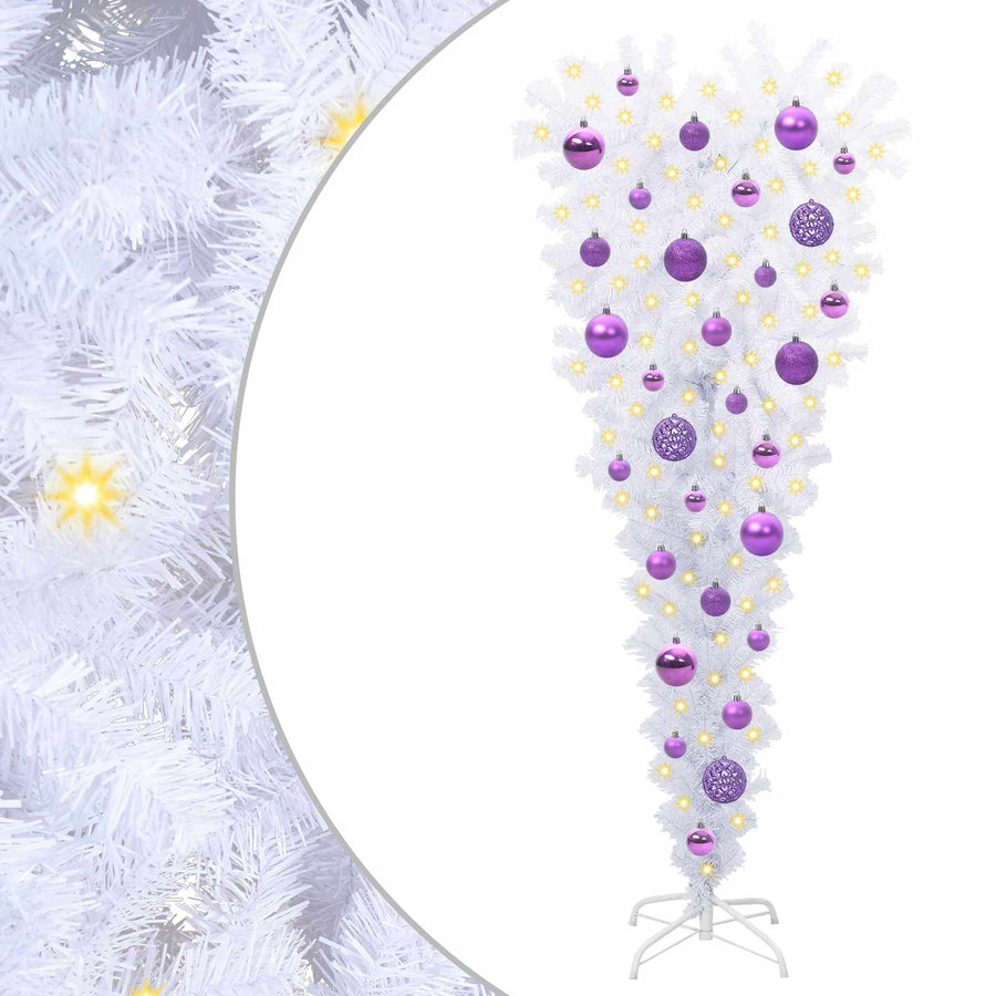 Kunstkerstboom met 150 LED Wit 120 cm PVC en Staal