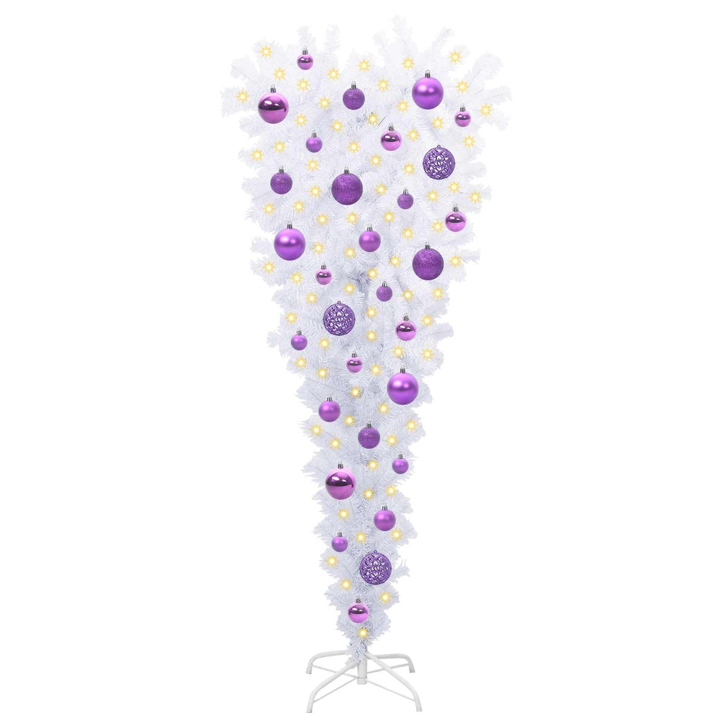 Kunstkerstboom met 150 LED Wit 120 cm PVC en Staal