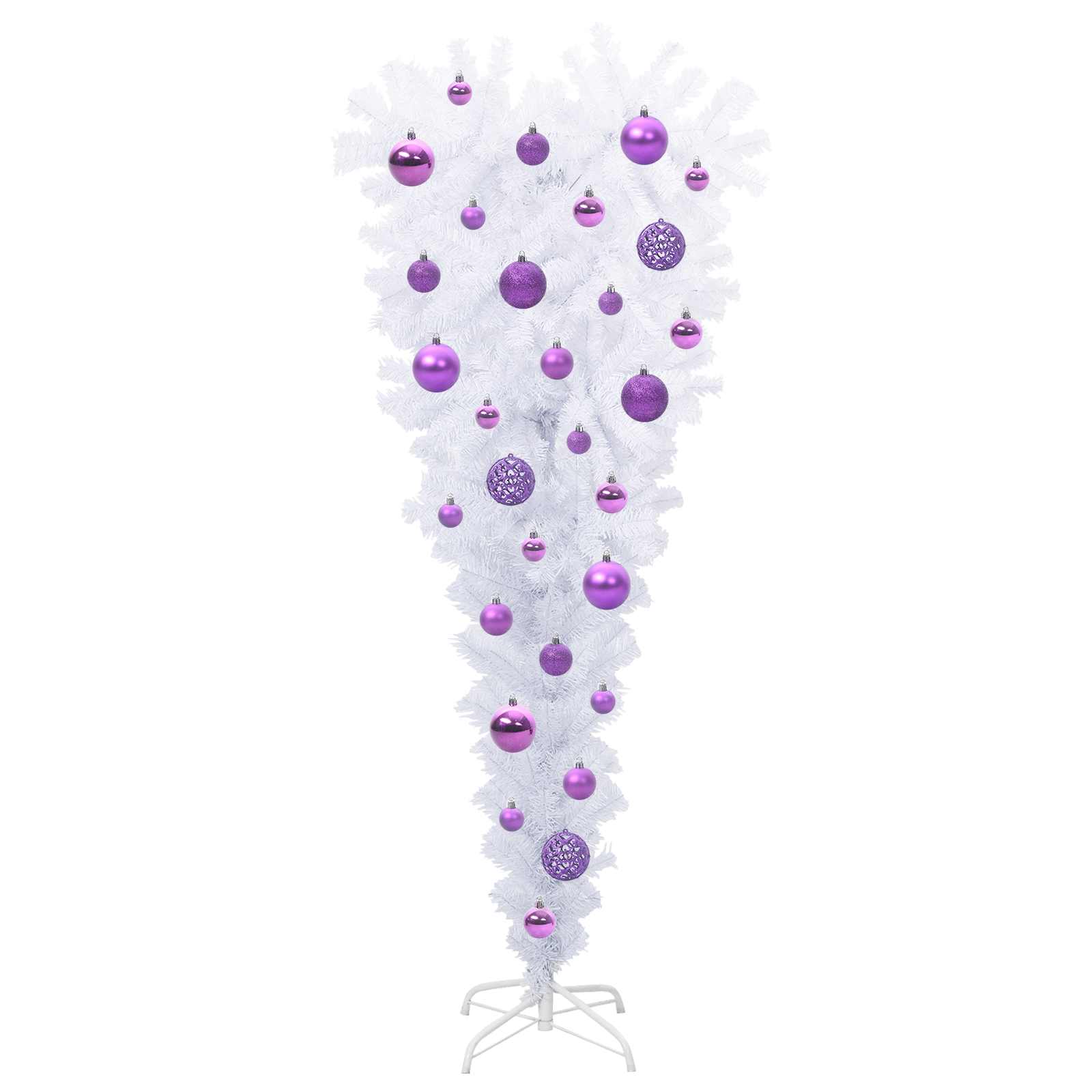 Kunstkerstboom met 150 LED Wit 120 cm PVC en Staal