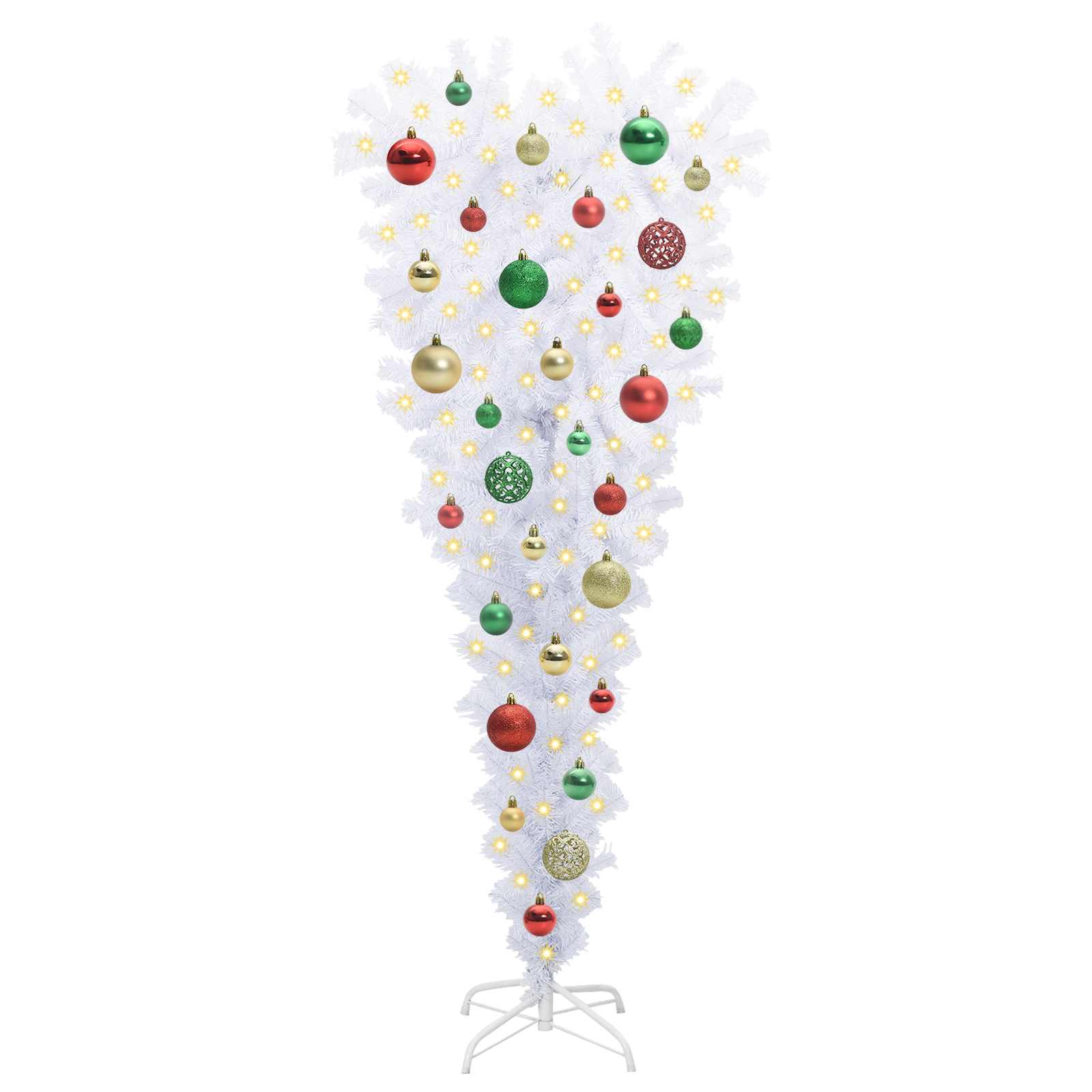 Kunstkerstboom met 150 LED Wit 120 cm PVC en Staal