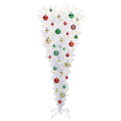 Kunstkerstboom met 150 LED Wit 120 cm PVC en Staal