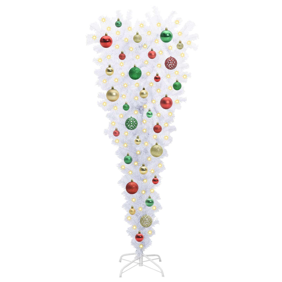 Kunstkerstboom met 150 LED Wit 120 cm PVC en Staal