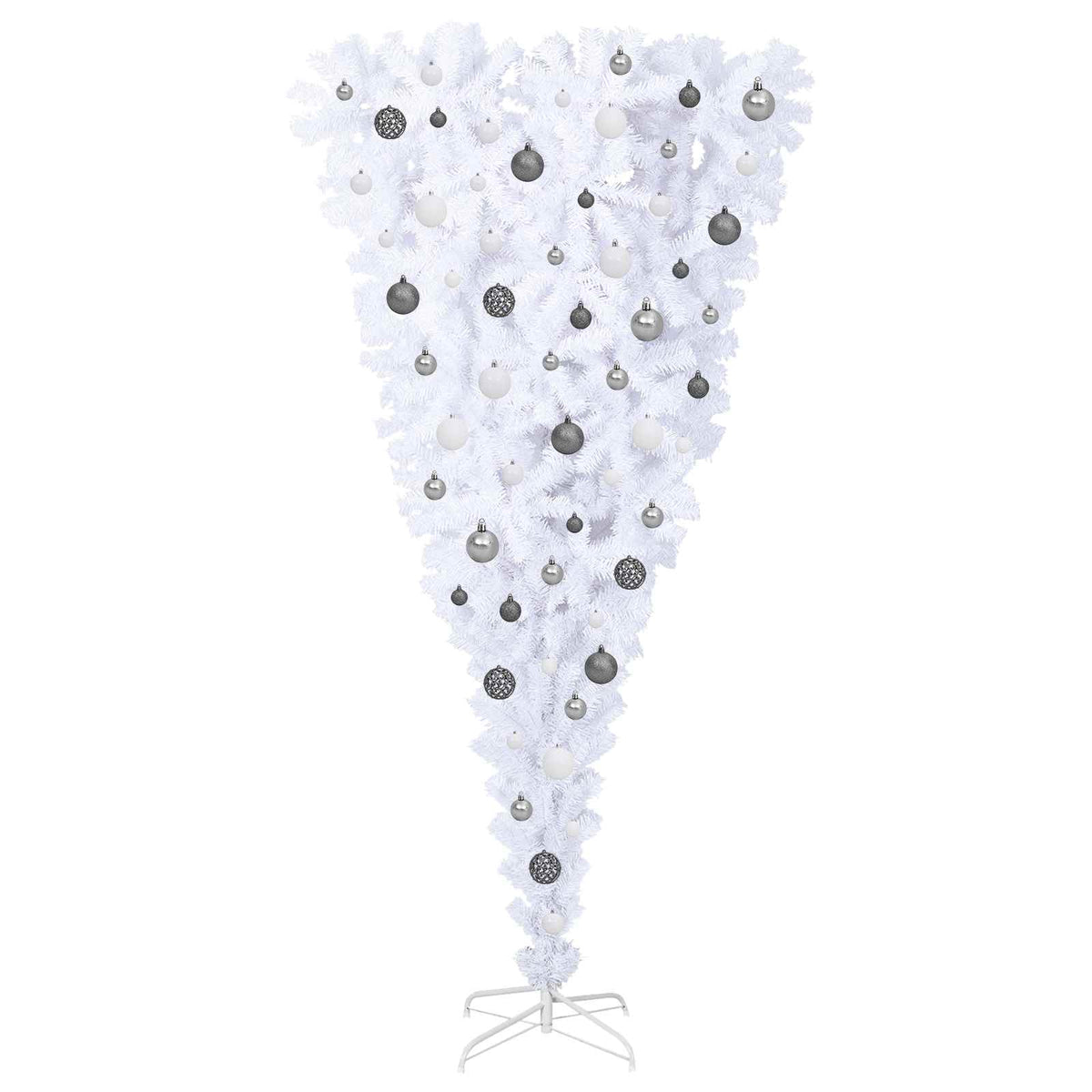 Kunstkerstboom met 300 LED Wit 180 cm PVC en Staal