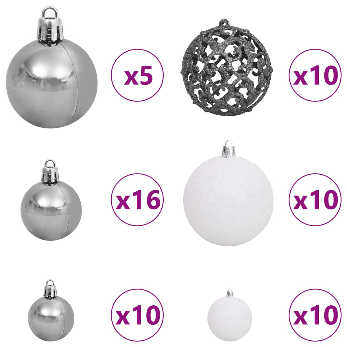 Kunstkerstboom met 300 LED Wit 180 cm PVC en Staal