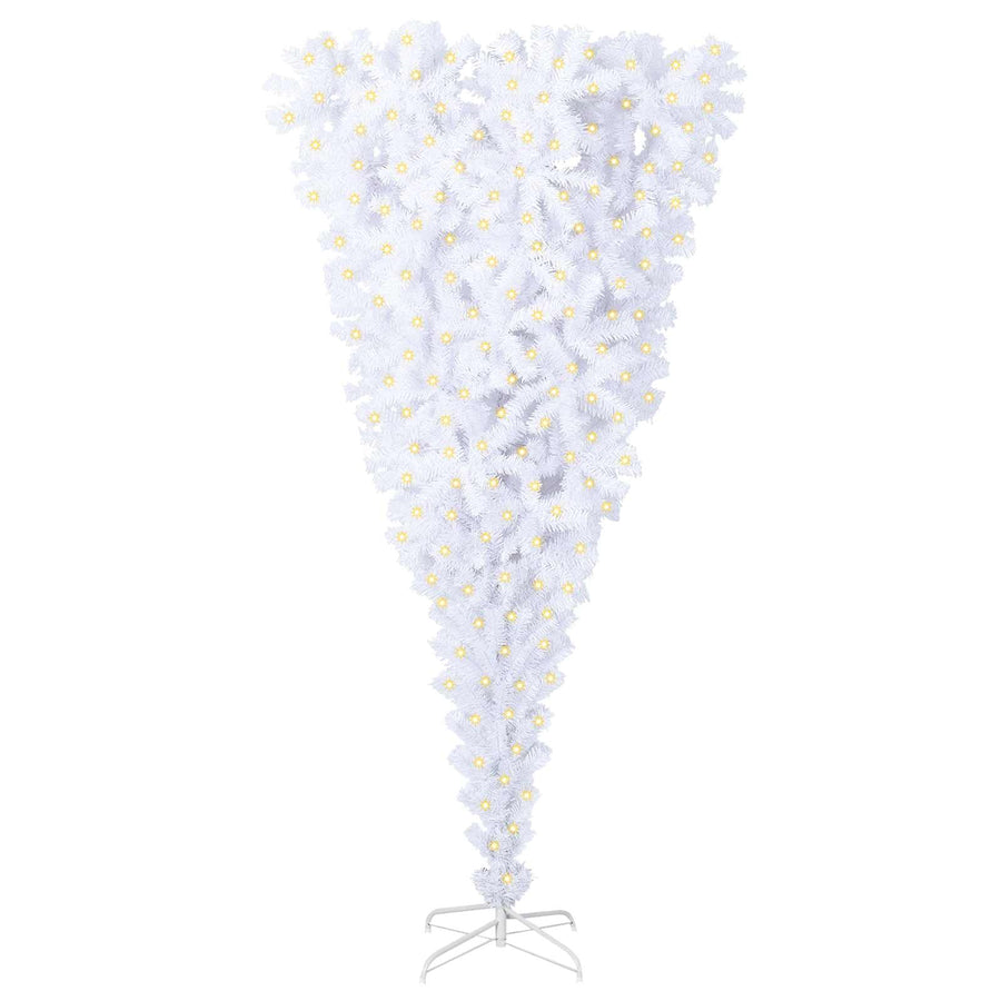 Kunstkerstboom met 300 LED Wit 210 cm PVC en staal