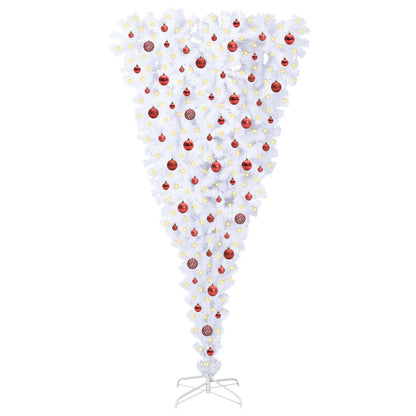 Kunstkerstboom met 300 LED Wit 210 cm PVC en Staal