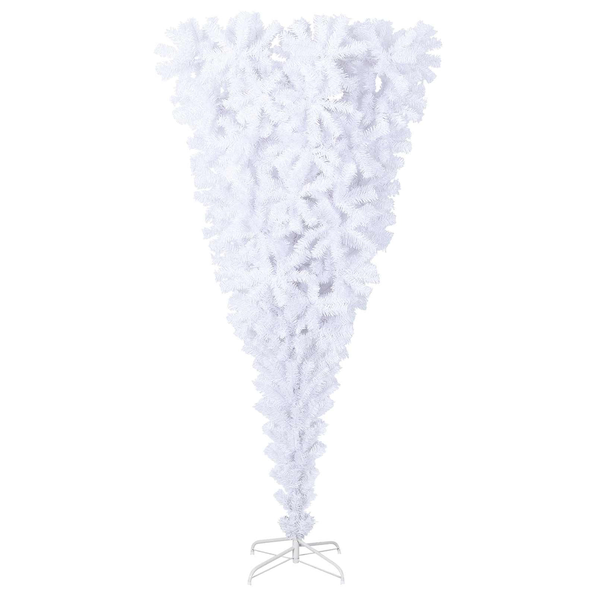 Kunstkerstboom met 300 LED Wit 210 cm PVC en Staal