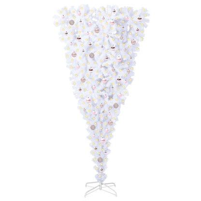Kunstkerstboom met 300 LED Wit 210 cm PVC en Staal