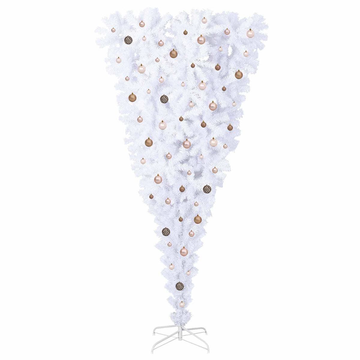 Kunstkerstboom met 300 LED Wit 240 cm PVC en Staal