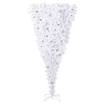 Kunstkerstboom met 300 LED Wit 240 cm PVC en Staal
